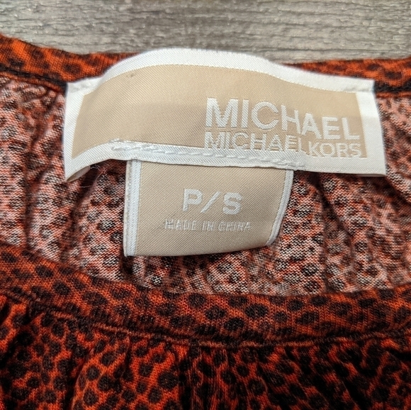 Michael Michael Kors Multi Color Dotted Long Sleeve Crewneck Top Size S - Picture 3 of 8